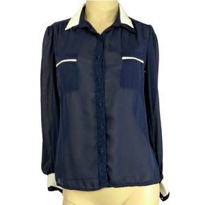 PIERRE LAMONTE VIntage Sheer Top Womens  size 8